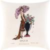 Artistic Weavers Modele Throw Pillow, 18" x 18", Black, Cream, Camel, Lilac, Peach, Brick, Emerald view 1