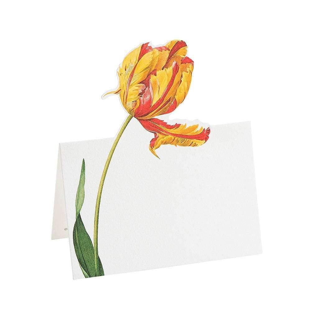 Caspari Redoute Floral Die-Cut Place Cards - 40 Count