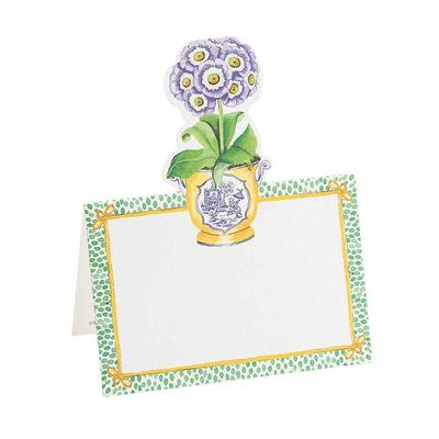 Caspari Primroses Die-Cut Place Cards - 40 Count