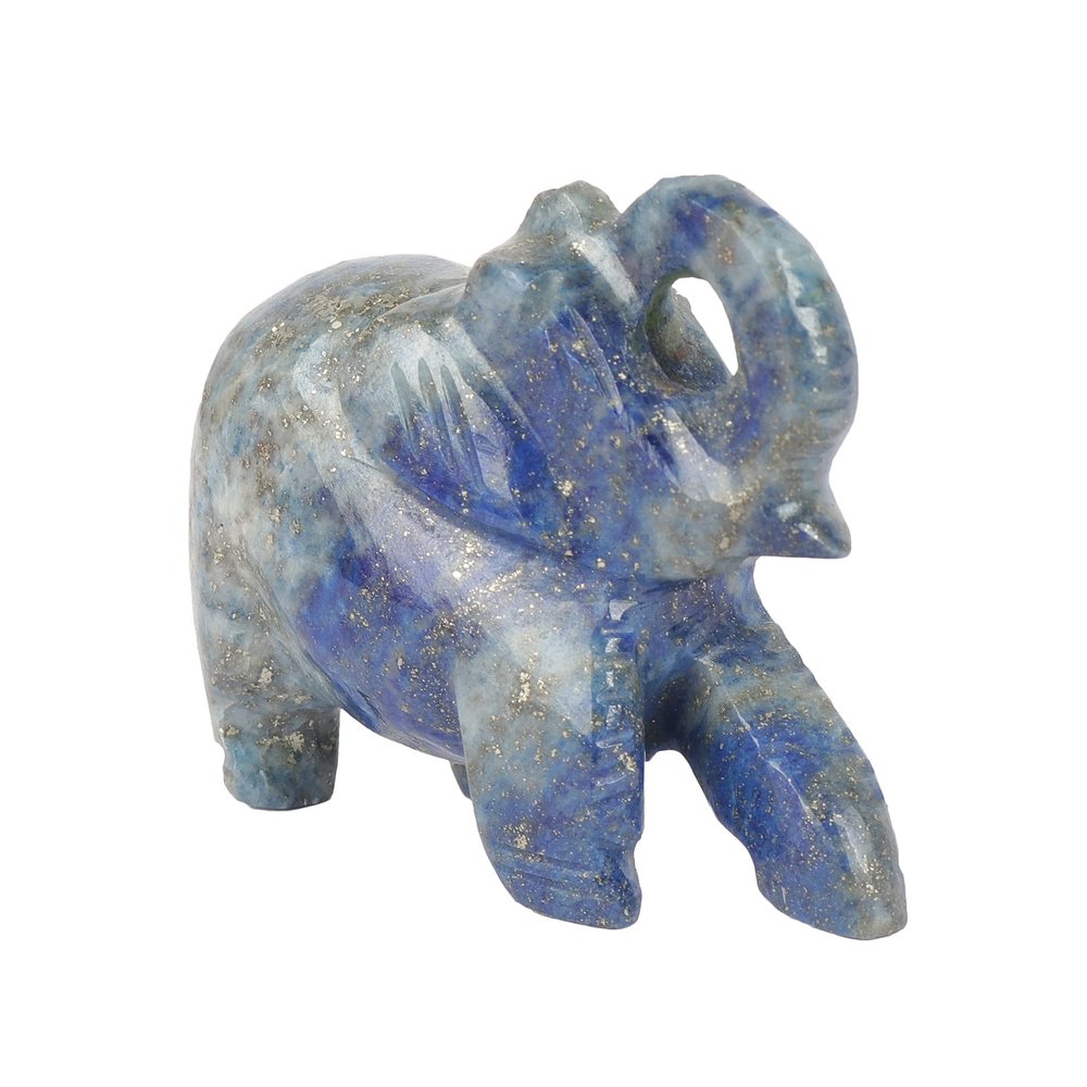 GEMHUB Elephant Natural Lapis Lazuli Gemstone Statue 286.50 Ct Decorative Hand Carved Lapis Lazuli Gemstone Elephant Statue EN-914