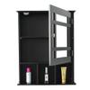 Brian Constance Bathroom Medicine Cabinet Wall Mount Storage Cabinet Wooden Organizer with Mirror Door and Adjustable Shelf for Kitchen/Bedroom/Living Room Black view 1