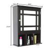 Brian Constance Bathroom Medicine Cabinet Wall Mount Storage Cabinet Wooden Organizer with Mirror Door and Adjustable Shelf for Kitchen/Bedroom/Living Room Black view 2
