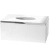 Creative Scents Estella Rectangle Tissue Box Cover - White Tissue Box Holder Rectangular - Decorative Tissue Holder for Bathroom - Elegant White Bathroom Accessories Decor view 1