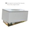 Creative Scents Estella Rectangle Tissue Box Cover - White Tissue Box Holder Rectangular - Decorative Tissue Holder for Bathroom - Elegant White Bathroom Accessories Decor view 3