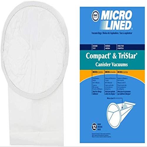 DVC Micro-Lined Paper Replacement Bags For TriStar and Compact Cleaning Systems C6, C8, C9, C80, CXL, EXL, A101-12 Bags