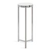 Kate and Laurel Aguilar Glam Round Drink Table, 8 x 8 x 23, Silver and White, Small Accent Table for Use as Plant Pedestal Stand with Marble Tabletop view 3