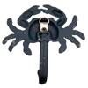 Rustic Blue Cast Iron Crab Wall Hooks, Set of 3, 5 Inch view 4