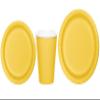 Baxters Party Bundles Bulk, Golden Yellow, 96 Count 9 Inch Round Paper Plates, 96 Count 9 Ounce Hot/Cold Paper Cups, 96 Count 7 Inch Round Paper Plates, Pack Contains 288 Pieces view 1