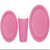 Baxters Party Bundles Bulk, Candy Pink, 96 Count 9 Inch Round Paper Plates, 96 Count 9 Ounce Hot/Cold Paper Cups, 96 Count 7 Inch Round Paper Plates, Pack Contains 288 Pieces view 1