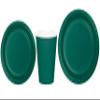 Baxters Party Bundles Bulk, Hunter Green, 96 Count 9 Inch Round Paper Plates, 96 Count 9 Ounce Hot/Cold Paper Cups, 96 Count 7 Inch Round Paper Plates, Pack Contains 288 Pieces view 1
