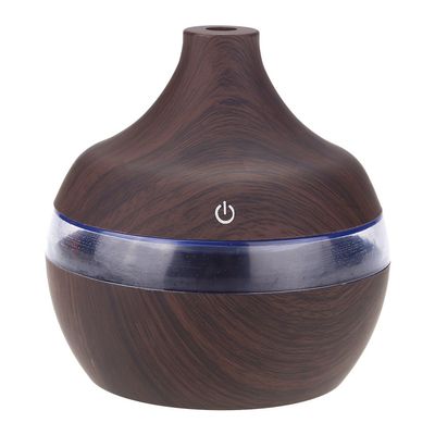 Wood Grain Humidifier-300ml Wood Grain USB Humidifier Colorful LED Night Light Mist Maker for Office Car Home