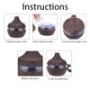 Wood Grain Humidifier-300ml Wood Grain USB Humidifier Colorful LED Night Light Mist Maker for Office Car Home view 3