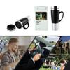 12V Car Kettle Boiler - 450ml Electric Water Insulated Car Mug - Travel Heating Cup Kettle - Car Heating Travel Cup - for Hot Coffee/Milk/Tea(Black) view 3