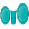 Baxters Party Bundles Bulk, Teal Green, 96 Count 9 Inch Round Paper Plates, 96 Count 9 Ounce Hot/Cold Paper Cups, 96 Count 7 Inch Round Paper Plates, Pack Contains 288 Pieces view 1