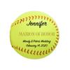 Personalized Custom Softball Wedding Gift, Groomsman, Best Man, Bridesmaid, Ring Bearer Keepsake Gift (Matro of Honor) view 1