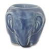 NOVICA Artisan Handmade Celadon Ceramic Oil Warmer Blue Thailand Lamps Lighting Incense Burners Elephant [3.5in H x 4.7in W x 3.9in D] ' Sapphire Elephant' view 2