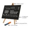 M&T Displays Wooden 8.5x11 Inch Desktop Mini Easel with Chalkboard Vintage Chalk A4 Advertising Frame for Restaurant Retail Store Office Wedding Party Event Home Dark Wood view 2