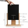 M&T Displays Classic Desktop Menu Holder with Chalkboard, Portrait Table Top Sign Holder, Ad Frame for Restaurant, Store, Office, Wedding, Party, Event (2 Pack) (Natural Wood, 8.5x11) view 2