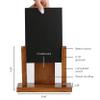 M&T Displays Contemporary Desktop Menu Holder with Chalkboard, Portrait Table Top Sign Holder, Ad Frame for Restaurant, Store, Office, Wedding, Party, Event (2 Pack) (Dark Wood, 5.5x8.5) view 2