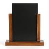 M&T Displays Contemporary Desktop Menu Holder with Chalkboard, Portrait Table Top Sign Holder, Ad Frame for Restaurant, Store, Office, Wedding, Party, Event (2 Pack) (Dark Wood, 5.5x8.5) view 3