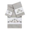 Authentic Hotel and Spa Turkish Cotton Shells Embroidered Light Grey 3-Piece Towel Set view 1
