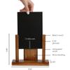 M&T Displays Classic Desktop Menu Holder with Chalkboard, Portrait Table Top Sign Holder, Ad Frame for Restaurant, Store, Office, Wedding, Party, Event (2 Pack) (Dark Wood, 5.5x8.5) view 2