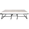 Benjara Metal Rollaway Folding Bed with 48 Inch Mattress and Casters, Black view 1