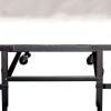 Benjara Metal Rollaway Folding Bed with 48 Inch Mattress and Casters, Black view 3