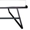 Benjara Metal Rollaway Folding Bed with 48 Inch Mattress and Casters, Black view 4