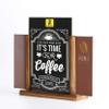 M&T Displays Classic Desktop Menu Holder with Chalkboard, Portrait Table Top Sign Holder, Ad Frame for Restaurant, Store, Office, Wedding, Party, Event (2 Pack) (Dark Wood, 8.5x11) view 1