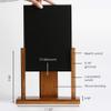 M&T Displays Classic Desktop Menu Holder with Chalkboard, Portrait Table Top Sign Holder, Ad Frame for Restaurant, Store, Office, Wedding, Party, Event (2 Pack) (Dark Wood, 8.5x11) view 2