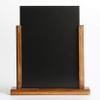 M&T Displays Classic Desktop Menu Holder with Chalkboard, Portrait Table Top Sign Holder, Ad Frame for Restaurant, Store, Office, Wedding, Party, Event (2 Pack) (Dark Wood, 8.5x11) view 3