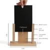 M&T Displays Contemporary Desktop Menu Holder with Chalkboard, Portrait Table Top Sign Holder, Ad Frame for Restaurant, Store, Office, Wedding, Party, Event (2 Pack) (Natural Wood, 5.5x8.5) view 2