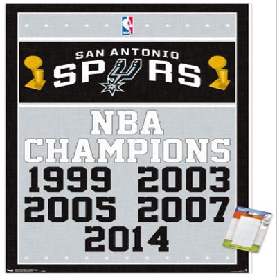 NBA San Antonio Spurs - Champions 17 Wall Poster, 34L" x 22.4W", Premium Poster & Mount Bundle