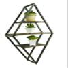 Admired By Nature 4 3 Tier Matte Black Metal Display Shelf, Wall Mounted Diamond Shaped Rack view 1