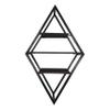 Admired By Nature 4 3 Tier Matte Black Metal Display Shelf, Wall Mounted Diamond Shaped Rack view 4