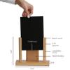 M&T Displays Classic Desktop Menu Holder with Chalkboard, Portrait Table Top Sign Holder, Ad Frame for Restaurant, Store, Office, Wedding, Party, Event (2 Pack) (Natural Wood, 5.5x8.5) view 2