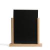 M&T Displays Classic Desktop Menu Holder with Chalkboard, Portrait Table Top Sign Holder, Ad Frame for Restaurant, Store, Office, Wedding, Party, Event (2 Pack) (Natural Wood, 5.5x8.5) view 3