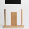 M&T Displays Classic Desktop Menu Holder with Chalkboard, Portrait Table Top Sign Holder, Ad Frame for Restaurant, Store, Office, Wedding, Party, Event (2 Pack) (Natural Wood, 5.5x8.5) view 4