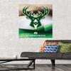 Trends International NBA Milwaukee Bucks - Logo 16 Wall Poster, 22.375" x 34", Premium Poster & Mount Bundle view 2