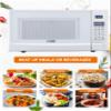 COMMERCIAL CHEF 1.4 Cubic Foot Microwave with 10 Power Levels, Small Microwave with Push Button, 1100 Watt Microwave with Digital Control Panels, Countertop Microwave with Timer, White view 2