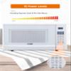 COMMERCIAL CHEF 1.4 Cubic Foot Microwave with 10 Power Levels, Small Microwave with Push Button, 1100 Watt Microwave with Digital Control Panels, Countertop Microwave with Timer, White view 3
