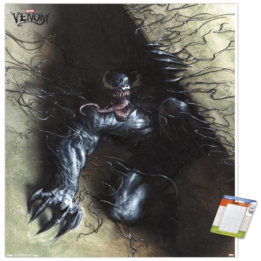 Marvel Comics Venom - Shadows Wall Poster, 34L" x 22.4W", Premium Poster & Mount Bundle