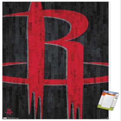 Trends International NBA Houston Rockets - Logo 19 Wall Poster, 22.375" x 34", Premium Poster & Mount Bundle