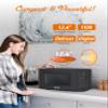 COMMERCIAL CHEF 1.4 Cubic Foot Microwave with 10 Power Levels, Small Microwave with Push Button, 1100 Watt Microwave with Digital Control Panels, Countertop Microwave with Timer, Stainless Steel view 4