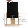 M&T Displays Contemporary Desktop Menu Holder with Chalkboard, Portrait Table Top Sign Holder, Ad Frame for Restaurant, Store, Office, Wedding, Party, Event (2 Pack) (Natural Wood, 8.5x11) view 2