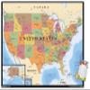 Trends International Map - USA Wall Poster, 22.375" x 34", Premium Poster & Mount Bundle view 1