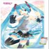 Trends International Hatsune Miku - Waving Wall Poster, 22.375" x 34", Premium Poster & Mount Bundle view 1