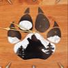 15" Wolf Paw Clock view 2