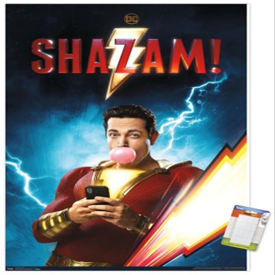 Trends International DC Comics Movie - Shazam - Chill Wall Poster, 22.375" x 34", Premium Poster & Mount Bundle